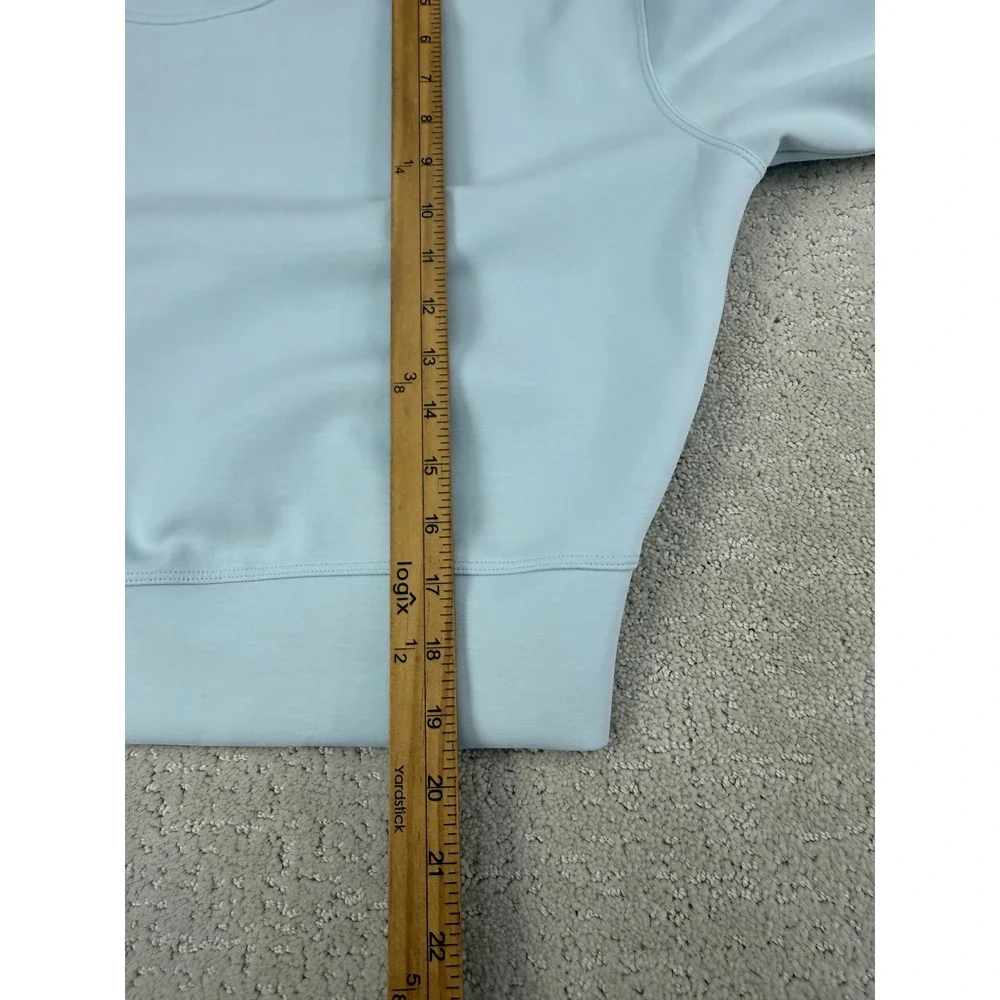 Lululemon Softstreme Perfectly Oversized Cropped Crew 4 Sheer Blue W3GL9S - Picture 11 of 13